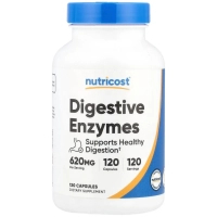 Вітамінно-мінеральний комплекс Nutricost Травні ферменти, 620 мг, Digestive Enzymes, 120 капсул (NCS57075)