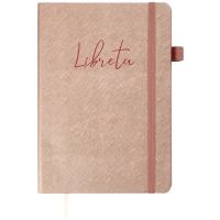 Книга записна Buromax LIBRETA, А5, 96 аркушів, клітинка, бежевий (BM.295117-28)