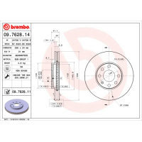 Гальмівний диск Brembo 09.7628.14