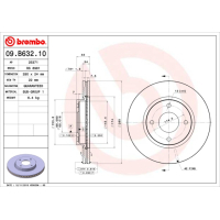 Гальмівний диск Brembo 09.B632.10