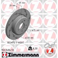 Гальмівний диск ZIMMERMANN 150.3484.55