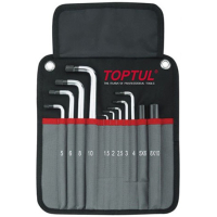 Ключ Toptul шестигранний з кулею 1,5-10мм 11шт. супердовгий у чохлі (GPAQ1101)