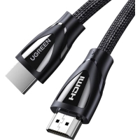 Кабель мультимедійний HDMI M to HDMI M 2.0m braided HD140 black Ugreen (80403)