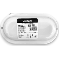 Світильник Vestum LED S 12W овал 6500K 220V (1-VS-7207)