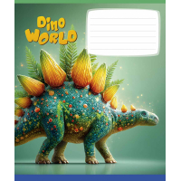 Зошит Школярик Star Dino world 12 аркушів клітинка (012-3664K)