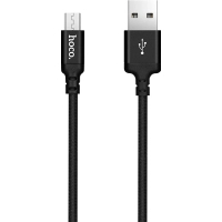 Дата кабель USB 2.0 AM to Micro 5P 2.0m 2A nylon X14 black HOCO (6957531062905)