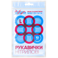 Рукавички господарські Добра Господарочка нітрилові сині L 10 шт. (4820086522335)