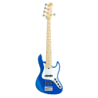 Бас-гітара Sadowsky MetroExpress 21-Fret Vintage J/J Bass Maple 5-String - Ocean Blue Metallic High Polish (SME21VJ5 J2M OKU FR)