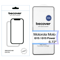 Скло захисне BeCover Motorola Moto G15 / G15 Power 10D Black (713574)
