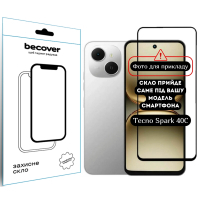 Скло захисне BeCover Tecno Spark 40C 4G (KM4k) Black (714371)