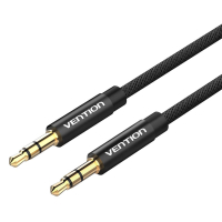 Кабель мультимедійний 3.5mm M to 3.5mm M 1.0m fabric black Vention (BAGBF)
