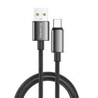 Дата кабель USB 2.0 AM to USB-C 2.0m 3A zinc alloy braided black ColorWay (CW-CBUC099-BK)