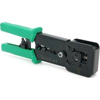 Інструмент Voltronic VegGieg V-E113, для обтиску RJ-45 (8P8C) та RJ-12/11 (6P6C), 4P4C, чорний/зелений, Q10 (V-E113)