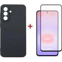 Чохол до мобільного телефона Dengos Carbon Cover + Glass Samsung Galaxy A37 Black (DG-KM-194)