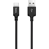 Дата кабель USB 2.0 AM to USB-C 2.0m 2A nylon X14 black HOCO (6957531062929)