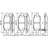 Гальмівні колодки Bosch 0986494861
