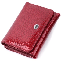 Гаманець ST Leather З натуральної шкіри Червоний (22731)