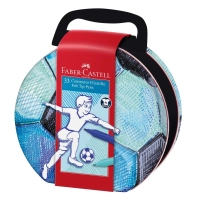 Фломастери Faber-Castell Connector Футбол у подарунковій металевій коробці 33 кольори (32052)