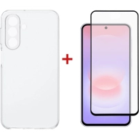 Чохол до мобільного телефона Dengos TPU Cover + Glass Samsung Galaxy A37 Transparent (DG-KM-197)